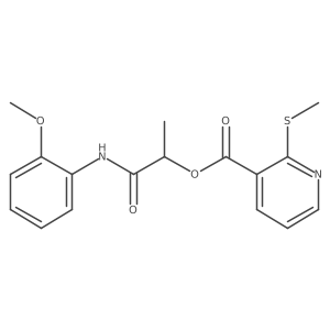 1-[(2-Methoxyphenyl)carbamoyl]ethyl 2-(methylsulfanyl)pyridine-3-carboxylate结构式