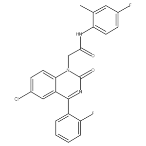 2-(6-chloro-4-(2-fluorophenyl)-2-oxoquinazolin-1(2H)-yl)-N-(4-fluoro-2-methylphenyl)acetamide Structure