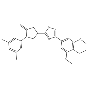 1-(3,5-Dimethylphenyl)-4-[3-(3,4,5-trimethoxyphenyl)-1,2,4-oxadiazol-5-yl]pyrrolidin-2-one结构式