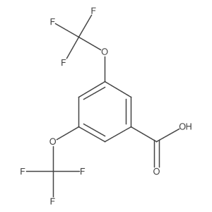 3,5-Bis(trifluoromethoxy)benzoic acid结构式