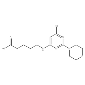5-((6-Chloro-2-morpholinopyrimidin-4-yl)amino)pentanoic acid Structure