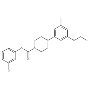 N-(3-chlorophenyl)-4-(6-ethoxy-2-methylpyrimidin-4-yl)piperazine-1-carboxamide Structure
