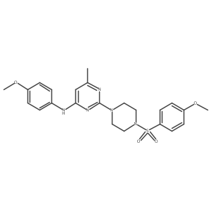 2-[4-(4-methoxybenzenesulfonyl)piperazin-1-yl]-N-(4-methoxyphenyl)-6-methylpyrimidin-4-amine Structure