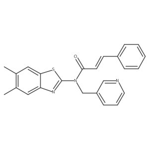 N-(5,6-dimethylbenzo[d]thiazol-2-yl)-N-(pyridin-3-ylmethyl)cinnamamide Structure