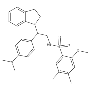 N-(2-(4-(dimethylamino)phenyl)-2-(indolin-1-yl)ethyl)-2-methoxy-4,5-dimethylbenzenesulfonamide Structure