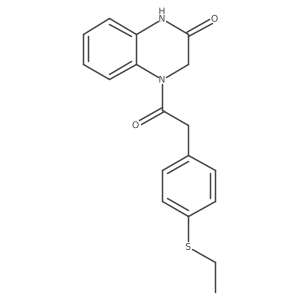 4-(2-(4-(ethylthio)phenyl)acetyl)-3,4-dihydroquinoxalin-2(1H)-one结构式