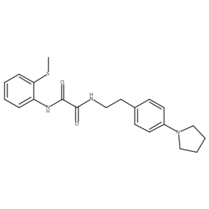 N1-(2-(methylthio)phenyl)-N2-(4-(pyrrolidin-1-yl)phenethyl)oxalamide Structure