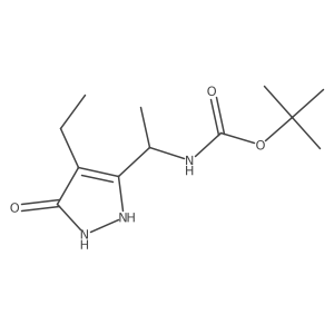 tert-butyl [1-(4-ethyl-5-oxo-2,5-dihydro-1H-pyrazol-3-yl)ethyl]carbamate结构式