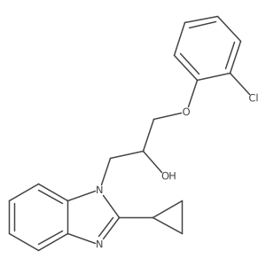 1-(2-chlorophenoxy)-3-(2-cyclopropyl-1H-benzimidazol-1-yl)propan-2-ol Structure