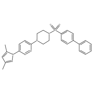 3-(4-([1,1'-biphenyl]-4-ylsulfonyl)piperazin-1-yl)-6-(3,5-dimethyl-1H-pyrazol-1-yl)pyridazine Structure
