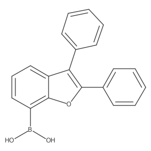 (2,3-Diphenylbenzofuran-7-yl)boronic acid结构式