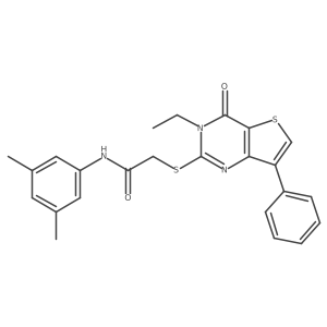 N-(3,5-dimethylphenyl)-2-[(3-ethyl-4-oxo-7-phenyl-3,4-dihydrothieno[3,2-d]pyrimidin-2-yl)thio]acetamide Structure