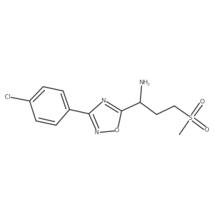 1-(3-(4-Chlorophenyl)-1,2,4-oxadiazol-5-yl)-3-(methylsulfonyl)propan-1-amine Structure