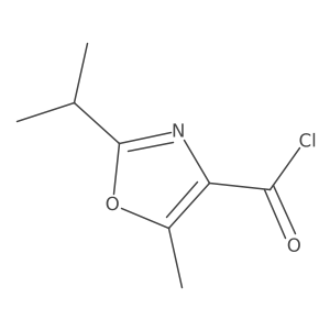 5-Methyl-2-(1-methylethyl)-4-oxazolecarbonyl chloride结构式