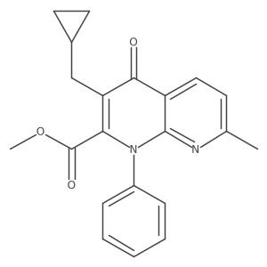 3-Cyclopropylmethyl-7-methyl-4-oxo-1-phenyl-1,4-dihydro[1,8]naphthyridine-2-carboxylic acid methyl ester结构式
