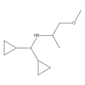 (Dicyclopropylmethyl)(1-methoxypropan-2-yl)amine结构式