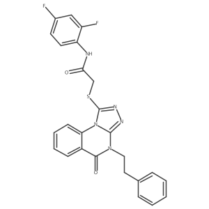 N-(2,4-difluorophenyl)-2-((5-oxo-4-phenethyl-4,5-dihydro-[1,2,4]triazolo[4,3-a]quinazolin-1-yl)thio)acetamide Structure