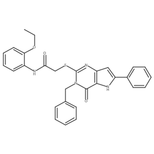 2-((3-benzyl-4-oxo-6-phenyl-4,5-dihydro-3H-pyrrolo[3,2-d]pyrimidin-2-yl)thio)-N-(2-ethoxyphenyl)acetamide Structure