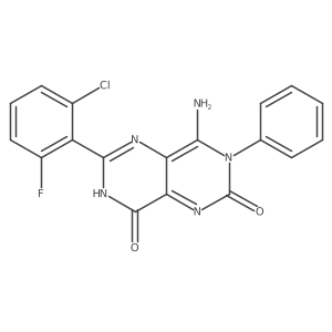 6-(6-Chloro-2-fluorophenyl)-4-imino-3-phenyl-1,3,7-trihydro-5,7-diazaquinazoline-2,8-dione结构式