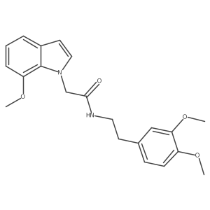 COc1ccc(CCNC(=O)Cn2ccc3cccc(OC)c32)cc1OC结构式