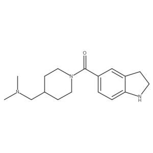 Methanone,(2,3-dihydro-1h-indol-5-yl)[4-[(dimethylamino)methyl]-1-piperidinyl]- Structure