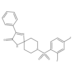 8-((2,4-Difluorophenyl)sulfonyl)-3-phenyl-1,4,8-triazaspiro[4.5]dec-3-en-2-one Structure