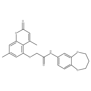 N-(3,4-dihydro-2H-1,5-benzodioxepin-7-yl)-2-[(4,7-dimethyl-2-oxo-2H-chromen-5-yl)oxy]acetamide结构式