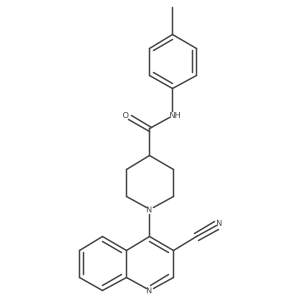 1-(3-cyanoquinolin-4-yl)-N-(4-methylphenyl)piperidine-4-carboxamide结构式