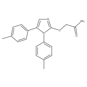 2-((1,5-di-p-tolyl-1H-imidazol-2-yl)thio)acetamide Structure