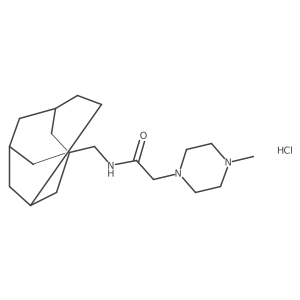 2-(4-methylpiperazin-1-yl)-N-(tricyclo[4.3.1.1(3,8)]undecan-1-ylmethyl)acetamide hydrochloride结构式