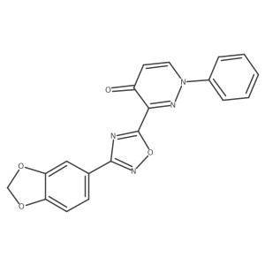 3-(3-(benzo[d][1,3]dioxol-5-yl)-1,2,4-oxadiazol-5-yl)-1-phenylpyridazin-4(1H)-one结构式