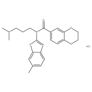 N-[3-(Dimethylamino)propyl]-N-(6-methyl-1,3-benzothiazol-2-YL)-2,3-dihydro-1,4-benzodioxine-6-carboxamide hydrochloride Structure
