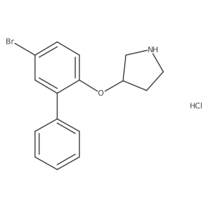 5-Bromo[1,1'-biphenyl]-2-yl 3-pyrrolidinyl ether hydrochloride结构式