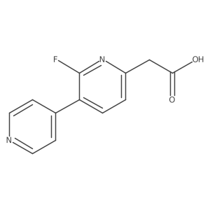 2-Fluoro[3,4a(2)-bipyridine]-6-acetic acid Structure