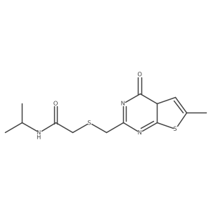 2-[(6-methyl-4-oxo-4aH-thieno[2,3-d]pyrimidin-2-yl)methylsulfanyl]-N-propan-2-ylacetamide Structure