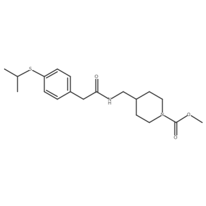 Methyl 4-((2-(4-(isopropylthio)phenyl)acetamido)methyl)piperidine-1-carboxylate Structure