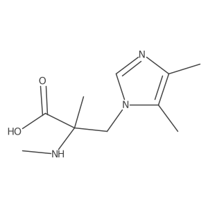 3-(4,5-dimethyl-1H-imidazol-1-yl)-2-methyl-2-(methylamino)propanoic acid Structure