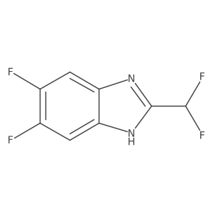 2-(Difluoromethyl)-5,6-difluoro-1H-benzo[d]imidazole结构式