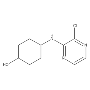 4-[(3-Chloropyrazin-2-yl)amino]cyclohexan-1-ol结构式