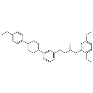 N-(2,5-dimethoxyphenyl)-2-((6-(4-(4-methoxyphenyl)piperazin-1-yl)pyrimidin-4-yl)thio)acetamide结构式