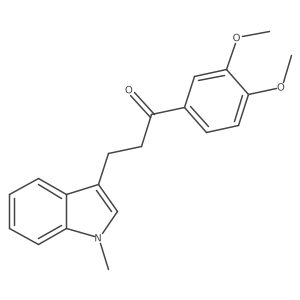 1-(3,4-Dimethoxyphenyl)-3-(1-methylindol-3-yl)propan-1-one结构式