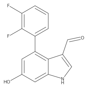 4-(2,3-Difluorophenyl)-6-hydroxy-1H-indole-3-carbaldehyde结构式