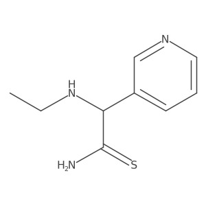 2-(Ethylamino)-2-(pyridin-3-yl)ethanethioamide结构式