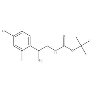 tert-butyl N-[2-amino-2-(4-chloro-2-methylphenyl)ethyl]carbamate Structure
