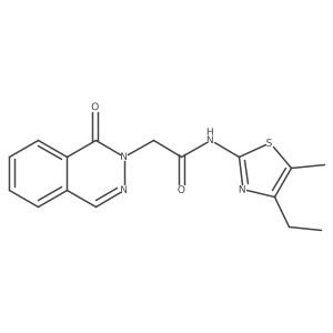 N-[(2Z)-4-ethyl-5-methyl-1,3-thiazol-2(3H)-ylidene]-2-(1-oxophthalazin-2(1H)-yl)acetamide Structure