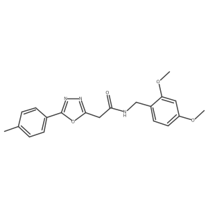 N-(2,4-dimethoxybenzyl)-2-(5-(p-tolyl)-1,3,4-oxadiazol-2-yl)acetamide结构式