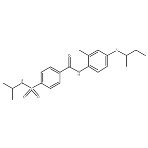 Benzamide, 4-[[(1-methylethyl)amino]sulfonyl]-N-[2-methyl-4-[(1-methylpropyl)thio]phenyl]-结构式