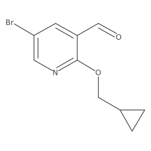 5-Bromo-2-(cyclopropylmethoxy)pyridine-3-carbaldehyde结构式