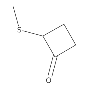 2-(Methylsulfanyl)cyclobutan-1-one结构式