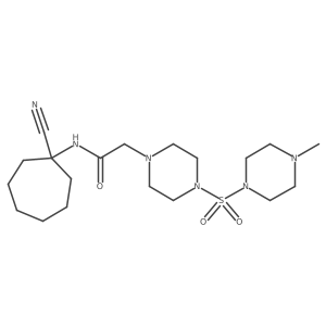 N-(1-cyanocycloheptyl)-2-{4-[(4-methylpiperazin-1-yl)sulfonyl]piperazin-1-yl}acetamide Structure